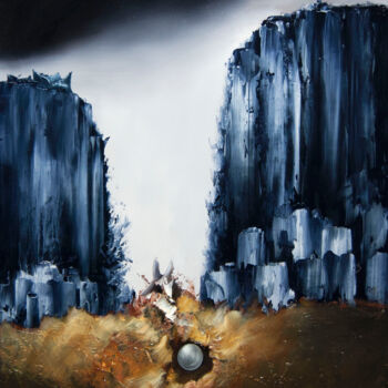 Painting titled "BATAILLE DE CORMORA…" by Thierry Garnier-Lafond, Original Artwork, Oil