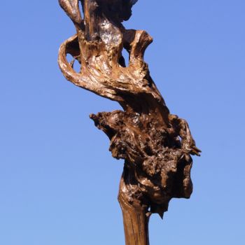 Rzeźba zatytułowany „Corrida” autorstwa Thierry Girou, Oryginalna praca, Drewno