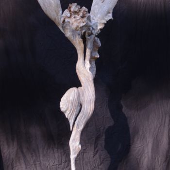 Sculpture intitulée "L'ange" par Thierry Girou, Œuvre d'art originale, Bois