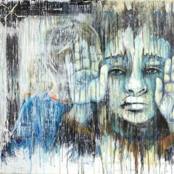 Peinture intitulée "l-enfant-melancoliq…" par Thierry Godefroid, Œuvre d'art originale, Acrylique