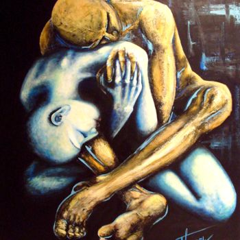 Painting titled "intimité" by Thierry Godefroid, Original Artwork, Acrylic