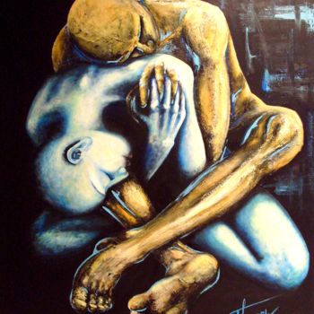 Pintura titulada "intimité" por Thierry Godefroid, Obra de arte original, Acrílico