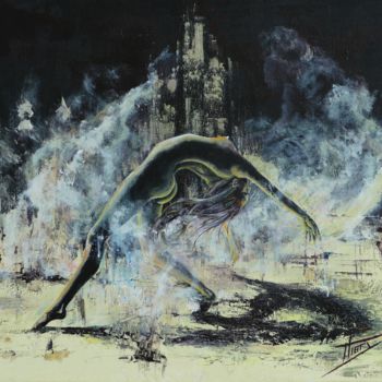 Pintura titulada "poussière d'étoile-" por Thierry Godefroid, Obra de arte original, Acrílico