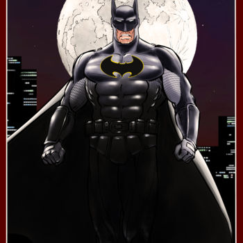 Σχέδιο με τίτλο "Batman revisité" από Thierry Goulard, Αυθεντικά έργα τέχνης, Ψηφιακή φωτογραφία