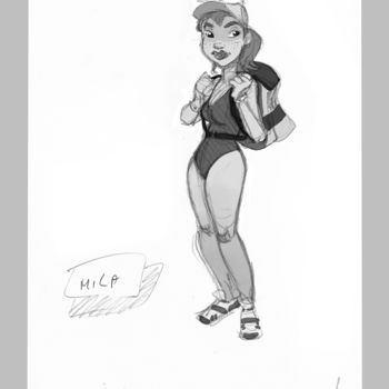 "mila-grise.jpg" başlıklı Tablo Thierry Goulard tarafından, Orijinal sanat