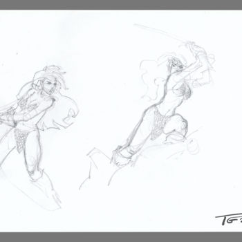 Drawing titled "red-sonja-06" by Thierry Goulard, Original Artwork, Digital Photography
