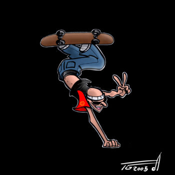 Drawing titled "skat-2-figure" by Thierry Goulard, Original Artwork, Digital Photography