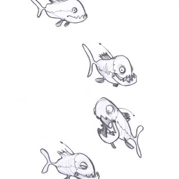 "piranha" başlıklı Resim Thierry Goulard tarafından, Orijinal sanat, Dijital Fotoğrafçılık