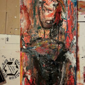 Painting titled "Woman 3" by Thierry Marcel Blatt, Original Artwork, Acrylic Mounted on Wood Stretcher frame