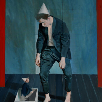 Peinture intitulée "le pantin" par Thierry Marchal, Œuvre d'art originale, Huile