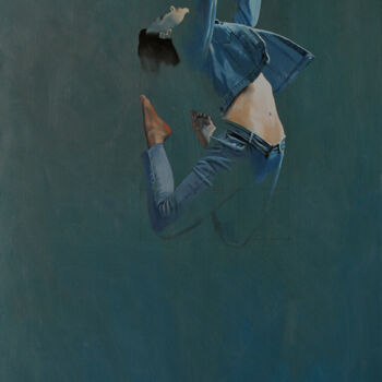 Pintura titulada "le grand saut" por Thierry Marchal, Obra de arte original, Oleo