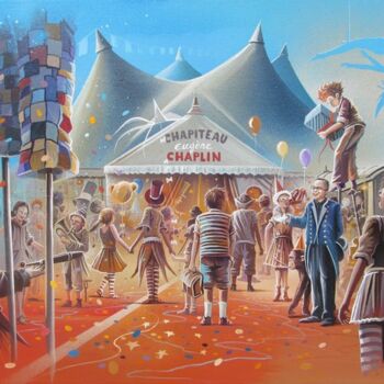 Peinture intitulée ""CIRQUE VAUDREUIL D…" par Thierry Mordant, Œuvre d'art originale, Acrylique