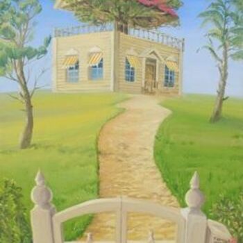 Peinture intitulée "Ma maison fait jase…" par Thierry Nappée, Œuvre d'art originale