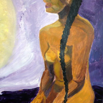 Painting titled "Beautiful braid" by Thyus, Original Artwork, Acrylic