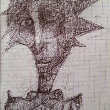 Drawing titled "Statue of Liberté" by Thierry Pujalte, Original Artwork, Ballpoint pen