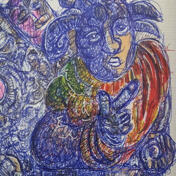 Desenho intitulada ""sans titre 2"" por Thierry Pujalte, Obras de arte originais, Canetac de aerossol