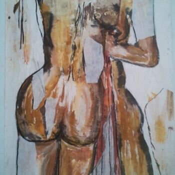 Peinture intitulée "Nus au bain" par Thierry Pujalte, Œuvre d'art originale, Encre