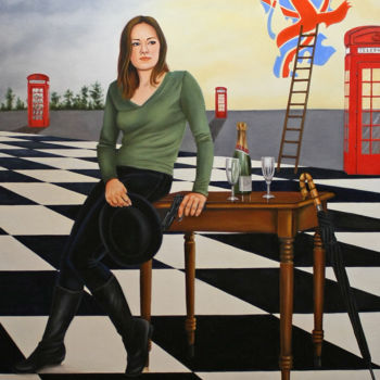 Painting titled "Waiting for John St…" by Thierry Robert, Original Artwork, Oil