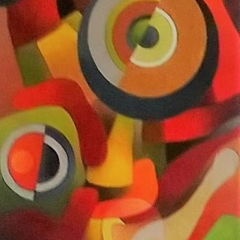 Painting titled "formes circulaires 3" by Thierry Robin, Original Artwork