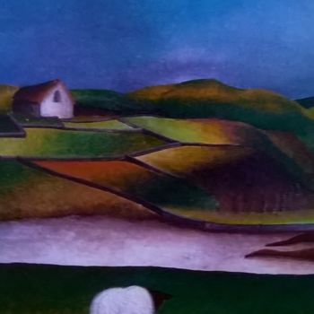 Painting titled "Impression irlandai…" by Thierry Robin, Original Artwork, Gouache