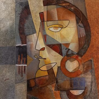 Collages titled "Le sage nouvelle ve…" by Thierry Robin, Original Artwork, Collages Mounted on Cardboard