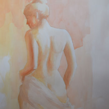 Painting titled "Lumière nue" by Thierry Seurre, Original Artwork, Watercolor