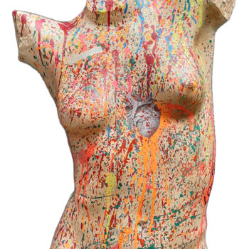 Skulptur mit dem Titel "Urban Aphrodite" von Thierry Sorin, Original-Kunstwerk, Sprühfarbe