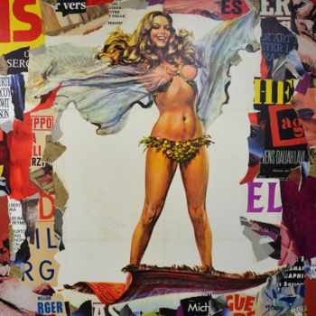 Collages getiteld "Pin Up" door Thierry Spada, Origineel Kunstwerk