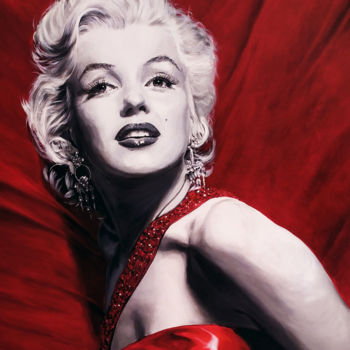 Malerei mit dem Titel "Marilyn Monroe" von Thierry Villers, Original-Kunstwerk, Acryl