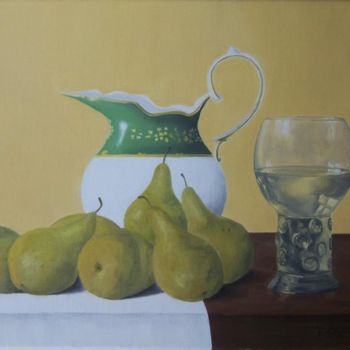 Painting titled "Nature morte aux po…" by Thierry Cano, Original Artwork