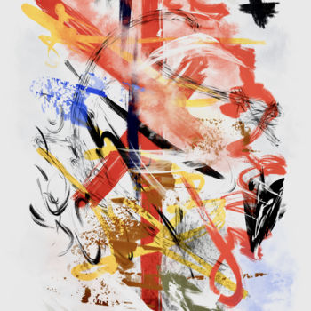 Digitale Kunst mit dem Titel "Composition Abstrac…" von Thierry Daudier De Cassini, Original-Kunstwerk, Digitale Malerei