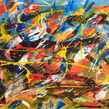 Peinture intitulée "Abstraction lyrique" par Thierry Daudier De Cassini, Œuvre d'art originale, Acrylique