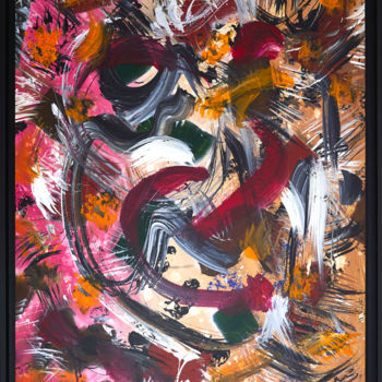 Painting titled "Composition abstrac…" by Thierry Daudier De Cassini, Original Artwork, Acrylic