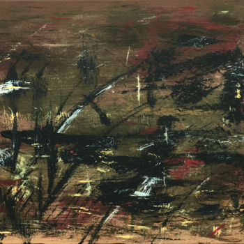 Malerei mit dem Titel "Composition abstrac…" von Thierry Daudier De Cassini, Original-Kunstwerk, Acryl