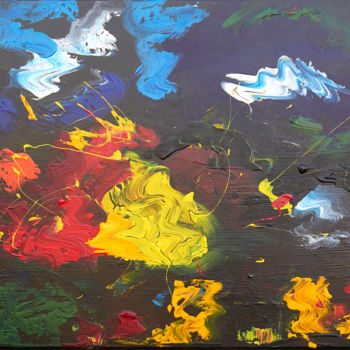 Painting titled "Composition abstrac…" by Thierry Daudier De Cassini, Original Artwork, Acrylic