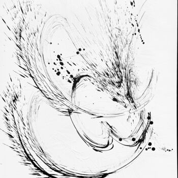 Painting titled "Vibration N° 3" by Thierry Daudier De Cassini, Original Artwork, Ink