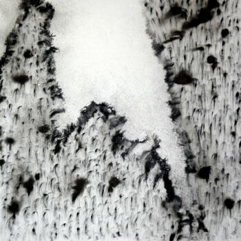 Malerei mit dem Titel "Mont Hotaka" von Thierry Esther, Original-Kunstwerk, Acryl Auf Keilrahmen aus Holz montiert