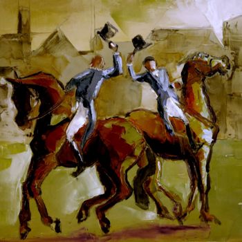 Pittura intitolato "Je-ne-vous-avais-pa…" da Thierry Faure, Opera d'arte originale, Olio Montato su Telaio per barella in le…