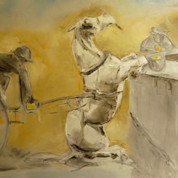 Pittura intitolato "no-smoking-et-ta-so…" da Thierry Faure, Opera d'arte originale, Olio Montato su Telaio per barella in le…