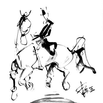 「Etude à l'encre de…」というタイトルの描画 Thierry Faureによって, オリジナルのアートワーク, インク