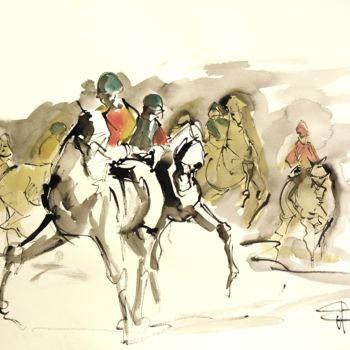 「Etude gouachée」というタイトルの描画 Thierry Faureによって, オリジナルのアートワーク, インク