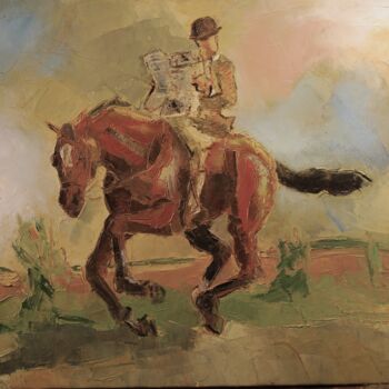 Pittura intitolato "Le Canard" da Thierry Faure, Opera d'arte originale, Olio Montato su Telaio per barella in legno