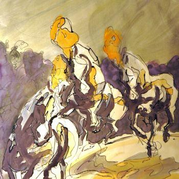 Pittura intitolato "étude gouachée-13-0…" da Thierry Faure, Opera d'arte originale, Olio