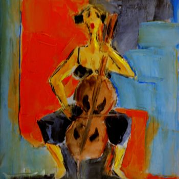 Картина под названием "Plaisir en solo-Hui…" - Thierry Faure, Подлинное произведение искусства, Масло