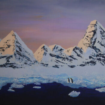 Peinture intitulée "Antartique" par Thierry Ferrand, Œuvre d'art originale, Acrylique