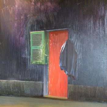 Peinture intitulée "Porte à porte" par Gita, Œuvre d'art originale, Huile