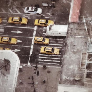 Photographie intitulée "Yellow Cabs" par Thierry Larue, Œuvre d'art originale