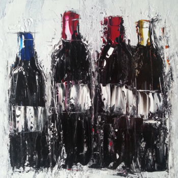 Painting titled "Cru bourgeois" by Thierry Mathieu, Original Artwork, Acrylic