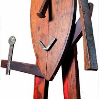 Sculpture titled "Le guerrier" by Thierry Roy, Original Artwork, Other