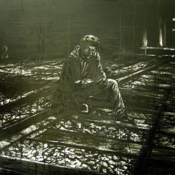 Pintura titulada "homeless" por Thierry Sellem, Obra de arte original, Oleo